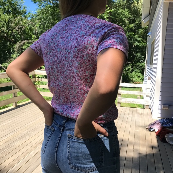 100% Cotton Floral T-Shirt Size M - Picture 4 of 4